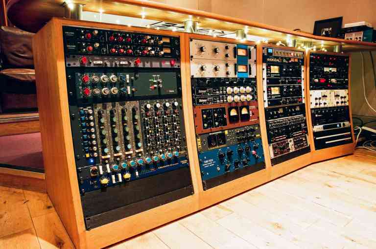 Mixing and mastering rack at Sound Studios NYC